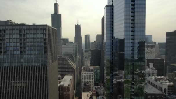 Vista Aérea Ciudad Del Viento Chicago Illinois — Vídeos de Stock