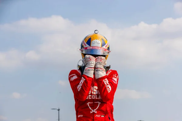 Marcus Ericsson Kumla Sweden Wins Chevrolet Detroit Grand Prix Belle — Stock fotografie
