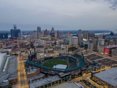 07 Eylül 2020 - Detroit, Michigan, ABD: Comerica Park Detroit şehir merkezinde bulunan açık hava sahası. 2000 yılında Tiger Stadyumu 'nun yerine Detroit Tigers of Major League Baseball' a ev sahipliği yapmaktadır..
