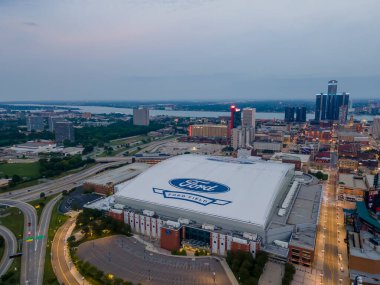 7 Eylül 2020 - Detroit, Michigan, ABD: Ford Field Detroit şehir merkezinde bulunan bir Amerikan futbol stadyumu. İlk olarak Detroit Lions of the National Football League 'e ev sahipliği yapmaktadır.