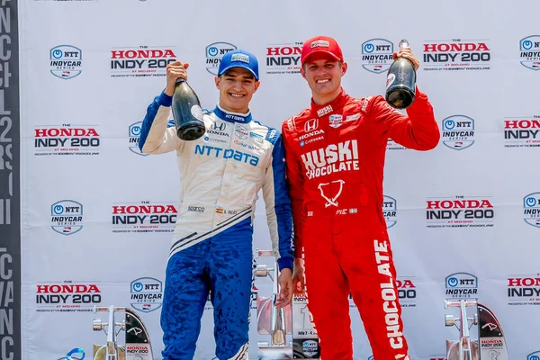 Marcus Ericsson Kumla Sweden Comes Second Honda Indy 200 Mid — Stock Photo, Image