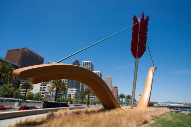 23 Haziran 2006 - San Francisco, Kaliforniya, ABD: Claes Oldenburg ve Coosje van Bruggen tarafından San Francisco 'da yaratılan Cupid' s Span başlıklı Kamu Heykeli