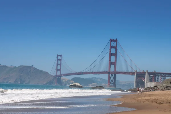 Slavný Golden Gate Bridge Tichém Oceánu Přístavu San Francisco — Stock fotografie