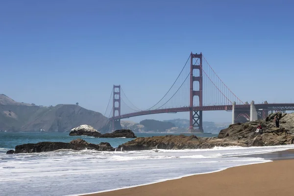 Slavný Golden Gate Bridge Tichém Oceánu Přístavu San Francisco — Stock fotografie