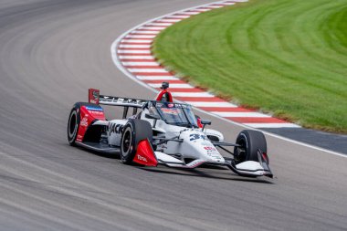 Tokyo, Japonya 'dan TAKUMA SATO (30), Madison, Illinois' deki World Wide Technology Raceway 'de Bommarito Otomotiv Grubu 500 için pratik yapıyor..