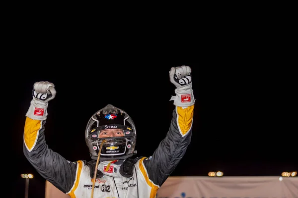 美国的Josef Newgarden 在伊利诺伊州麦迪逊的世界技术大道赢得了Bommarito汽车500集团的冠军 — 图库照片
