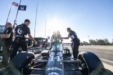 Le Mans, Fransa 'dan SEBASTIEN BOURDAIS (14) Portland, Oregon' daki Portland Uluslararası Yarış Pisti 'nde Portland Grand Prix için antrenman yapıyor..