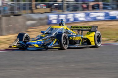 Valencia, Kanada 'dan COLTON HERTA (26) Portland, Oregon' daki Portland Uluslararası Yarış Pisti 'nde Portland Grand Prix için antrenman yapıyor..