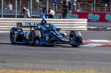 Le Mans, Fransa 'dan SEBASTIEN BOURDAIS (14) Portland, Oregon' daki Portland Uluslararası Yarış Pisti 'nde Portland Grand Prix için antrenman yapıyor..
