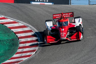 Kumla, İsveç 'ten MARCUS ERICSSON (8) Monterey' in Firestone Grand Prix 'si için Monterey, Kaliforniya' daki WeatherTech Laguna Seca pistinde pratik yapmaktadır..