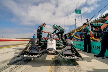 Kanada 'nın Stouffville kentinden DALTON KELLETT (4) Monterey' deki WeatherTech Raceway Laguna Seca 'da yapılacak Firestone Grand Prix' ine hazırlanıyor..