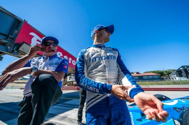 Barcelona, İspanya 'dan ALEX PALOU (10), Monterey' deki WeatherTech Raceway Laguna Seca 'daki Firestone Grand Prix' ine katılmaya hazırlanıyor..