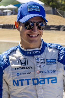 Barcelona, İspanya 'dan ALEX PALOU (10), Monterey' deki WeatherTech Raceway Laguna Seca 'daki Firestone Grand Prix' ine katılmaya hazırlanıyor..