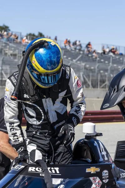 Sebastien Bourdais Mans Francia Prepara Qualificarsi Gran Premio Firestone Monterey — Foto Stock