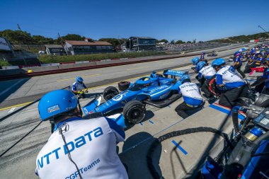 Barcelona, İspanya 'dan ALEX PALOU (10), Monterey' deki WeatherTech Raceway Laguna Seca 'daki Firestone Grand Prix' ine katılmaya hazırlanıyor..