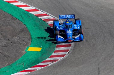 Barselona, İspanya 'dan ALEX PALOU (10) Monterey' deki WeatherTech Laguna Seca WeatherTech Pisti 'nde Firestone Grand Prix' ine hak kazandı..