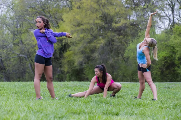 3 Girls Enjoying The Park — Stock Photo, Image