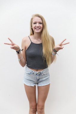 Blonde Model Outdoors 