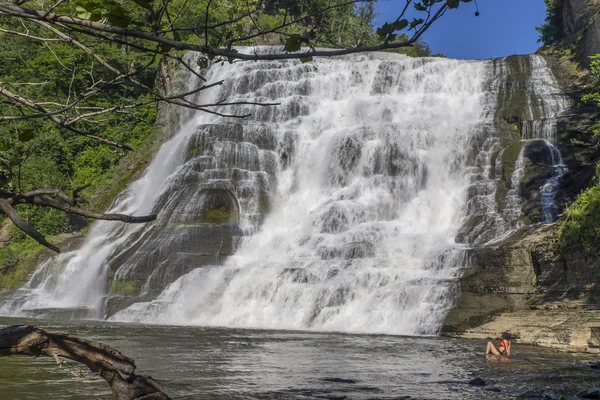 Beautiful Waterfall in Ithaca — Stock Photo, Image