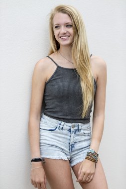 Blonde Model Outdoors 