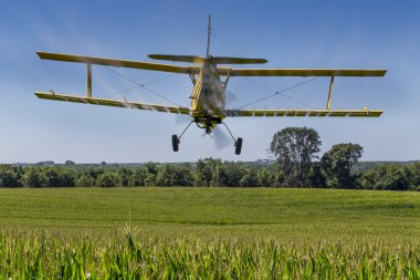 Yellow Crop Duster clipart