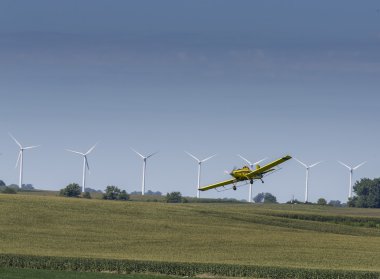 Yellow Crop Duster clipart