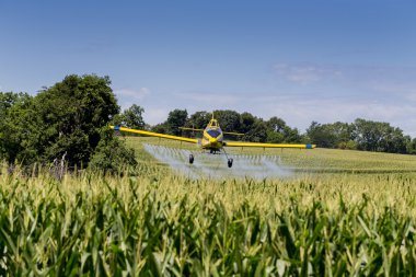 Yellow Crop Duster clipart