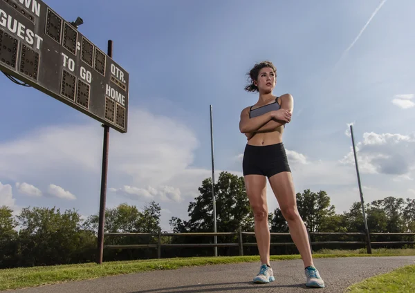 Jovem atleta correndo — Fotografia de Stock