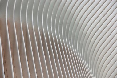 02 Ağustos 2018 - NEW YORK, NY, ABD: Westfield Dünya Ticaret Merkezi Oculus binasının manzarası