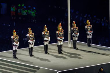 San Siro Olimpiyat Stadyumu Milano Cortina 2026 Olimpiyat Kış Oyunları için İtalya 'nın Milano kentinde düzenlenen açılış törenine ev sahipliği yapıyor..