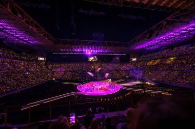 San Siro Olimpiyat Stadyumu Milano Cortina 2026 Olimpiyat Kış Oyunları için İtalya 'nın Milano kentinde düzenlenen açılış törenine ev sahipliği yapıyor..
