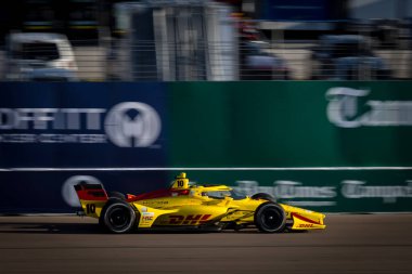 St. Petersburg, FL USA - 28 Şubat 2026: NTT INDYCAR SERIES sürücüsü, NIELS KOOOLEN (10) (NLD) Vorden, Hollanda, St. Petersburg 'da St. Petersburg Streets of St. Petersburg, FL.