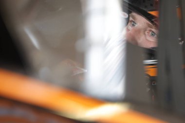 Prosper, TX 'ten CHRIS BUESCHER (17) Daytona Uluslararası Pistinde Daytona 500 tatbikatına hazırlanıyor..