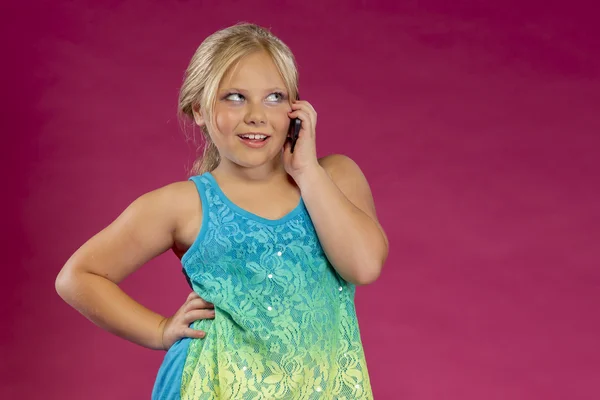 Young Girl Playing In Studio Environment — Stock Photo, Image