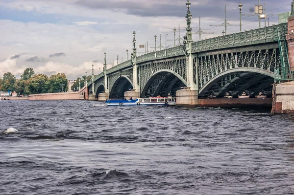 São Petersburgo Rússia Setembro 2020 Excursão Barco Rio Neva São — Fotografia de Stock