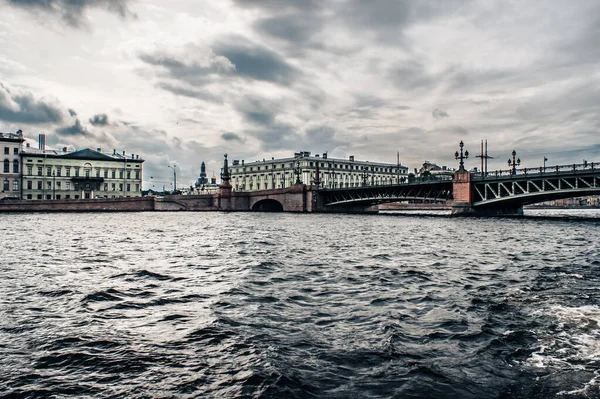 Sint Petersburg Rusland September 2020 Excursie Boot Neva Rivier Sint — Stockfoto