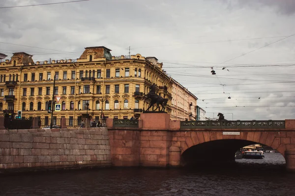 Petersburg Rosja Września 2020 Wycieczka Łodzią Rzece Newie Sankt Petersburgu — Zdjęcie stockowe