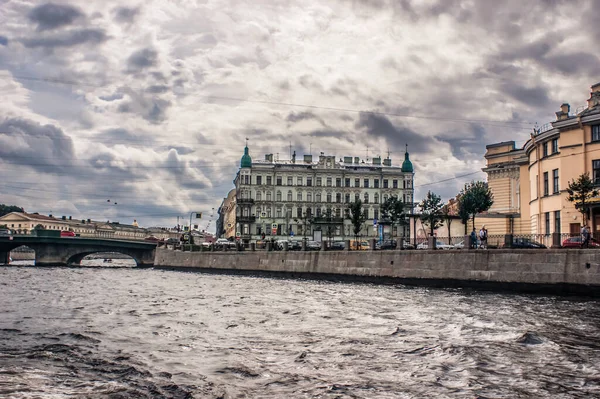 Saint Petersburg Russia September 2020 Excursion Boat Neva River Saint — Stock Photo, Image