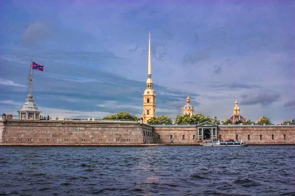 Saint Petersburg Russia September 2020 Excursion Boat Neva River Saint — Stock Photo, Image