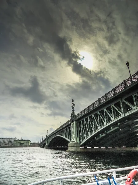 Saint Pétersbourg Russie Septembre 2020 Excursion Bateau Sur Rivière Neva — Photo