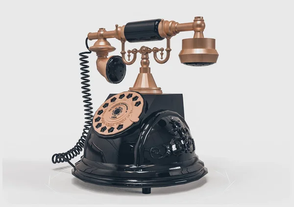Παλιό Τηλέφωνο Παλιό Τηλέφωνο Απομονώνονται Λευκό Φόντο Απεικόνιση — Φωτογραφία Αρχείου