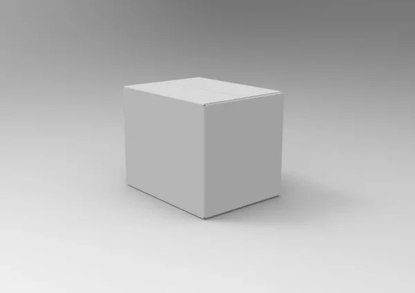 光の背景に箱 3Dレンダリング図 — ストック写真