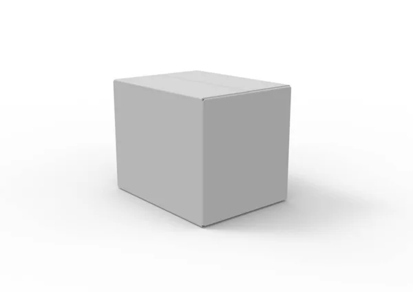 Коробка Світлому Тлі Ілюстрація Рендеринга — стокове фото