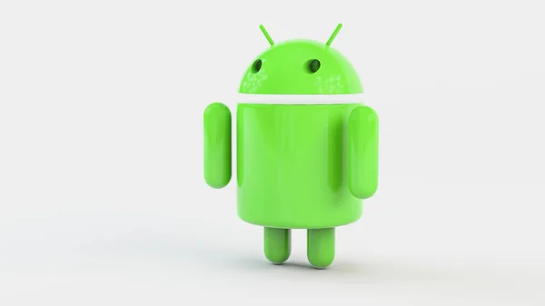 ロボットのシンボルAndroid 3Dレンダリング図 — ストック写真