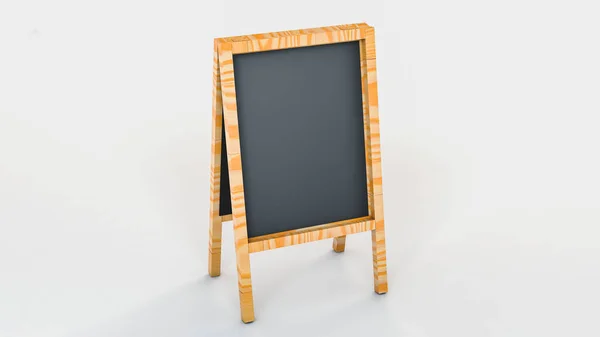 Wooden Signboard Isolated White Background Rendering Illustration — Stock Photo, Image
