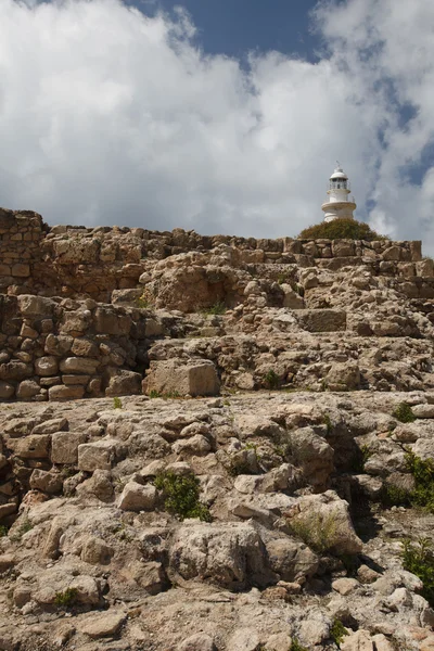 Park Archeologiczny Cypru. Widok z latarni morskiej z — Zdjęcie stockowe