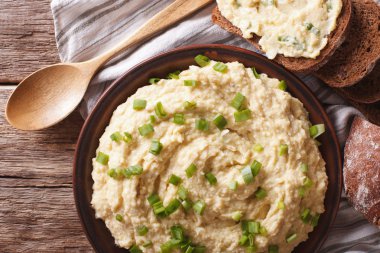 Yahudi mutfağı: pate ringa - forshmak yakın çekim. Yatay 