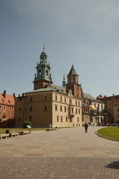 Kilátás a katedrális St. Stanislaw és St Václav a Wawel domb — Stock Fotó