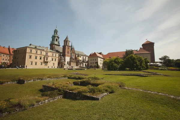 Morning in Wawel Castle, Krakow, Poland. Summer — Stock Photo, Image