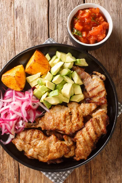 Poc Chuc Mexican Dish Meat Pork Prepared Citrus Marinade Cooked — Stock Photo, Image